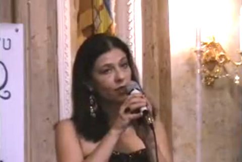 Ruth Levin singing in Yiddish “Feygele” (“Bird, little bird..”).
