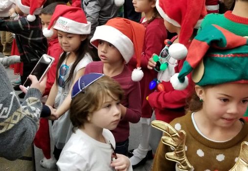 “Dreidel Dreidel” in a primary school in Chula Vista, CA, in Christmas